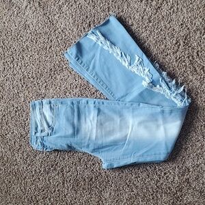 FASHION NOVA Womens HighRise Light Wash Flare Jeans